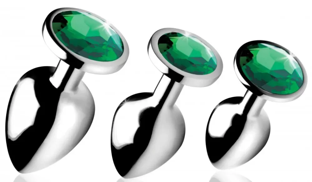 Sale Healthy & Active Emerald Gem Anal Plug Set