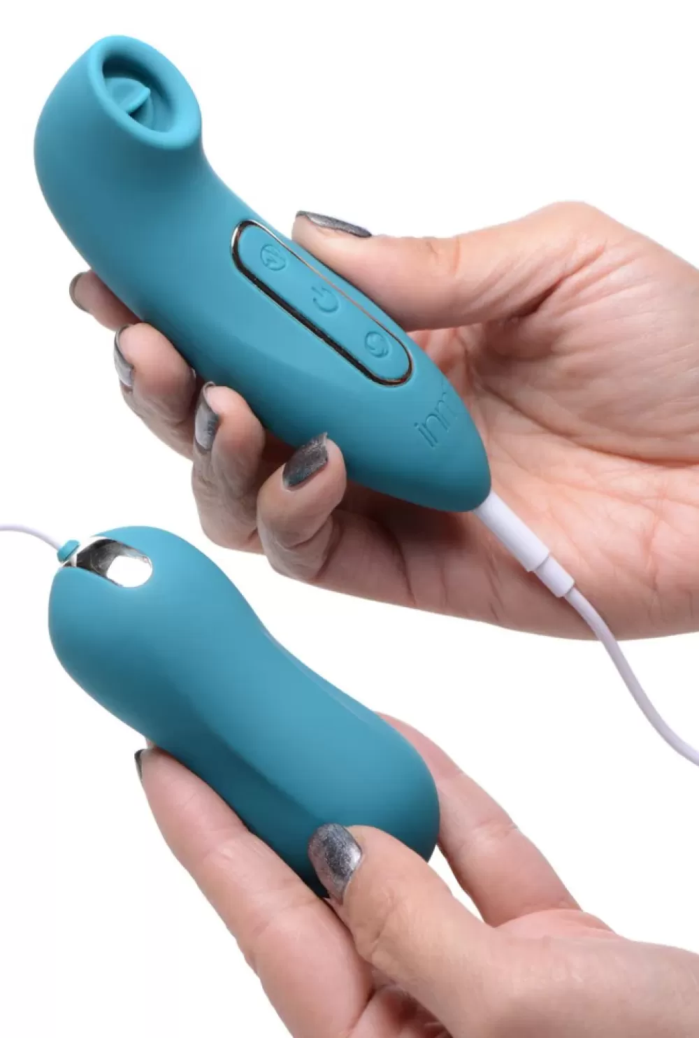 Cheap Healthy & Active Entwined Silicone Thumping Egg and Licking Clitoral Stimulator