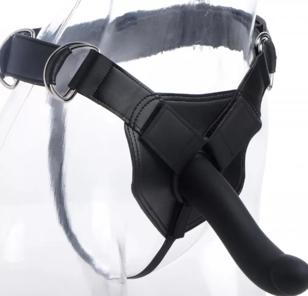 Fashion Healthy & Active Flaunt Strap On with Onyx Vibrating Silicone Dildo