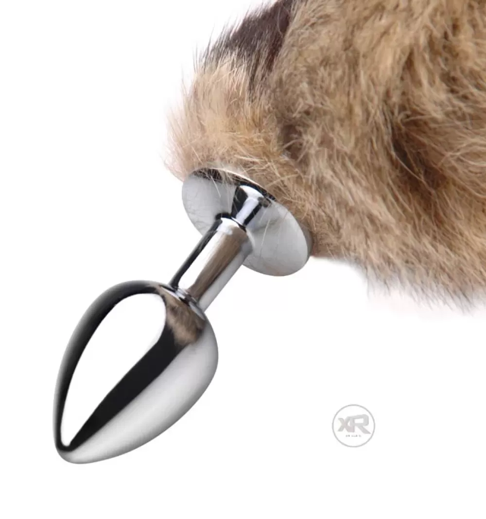 Cheap Healthy & Active Fox Tail Metal Anal Plug