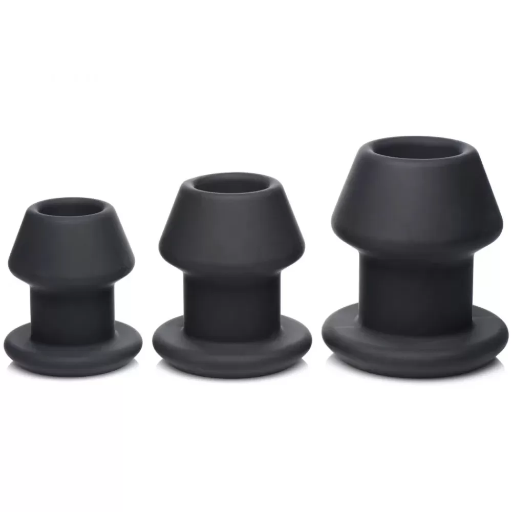 Hot Healthy & Active Gape-Grommets 3 Piece Hollow Silicone Anal Dilator Set