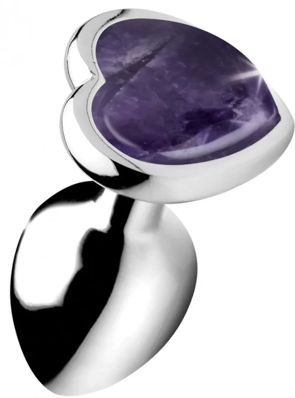 Clearance Healthy & Active Genuine Amethyst Gemstone Heart Anal Plug
