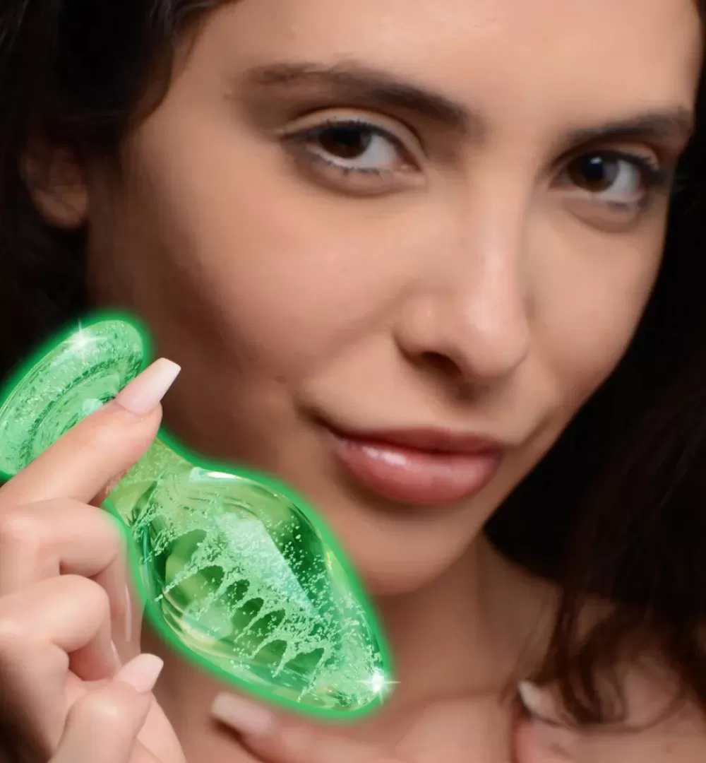 Outlet Healthy & Active Glow-In-The-Dark Glass Anal Plug