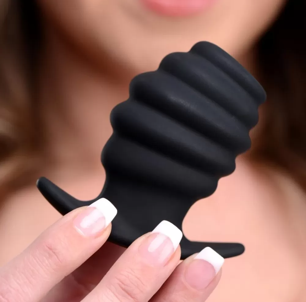 Flash Sale Healthy & Active Hive Ass Tunnel Silicone Ribbed Hollow Anal Plug