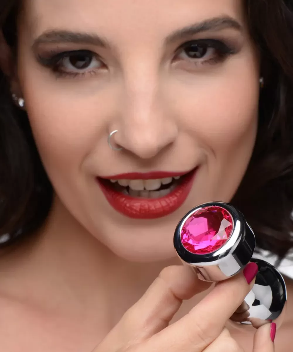 Clearance Healthy & Active Hot Pink Gem Weighted Anal Plug