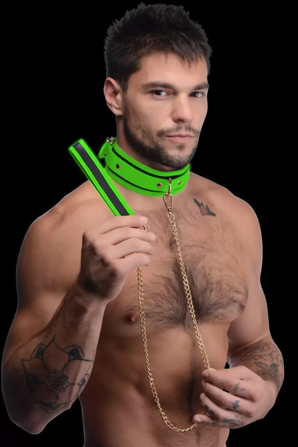Cheap Healthy & Active Kink in the Dark Glowing Collar with Leash