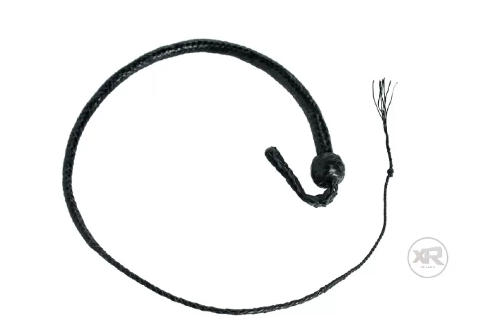 Outlet Healthy & Active Leather 12-Plait Snakewhip - Black
