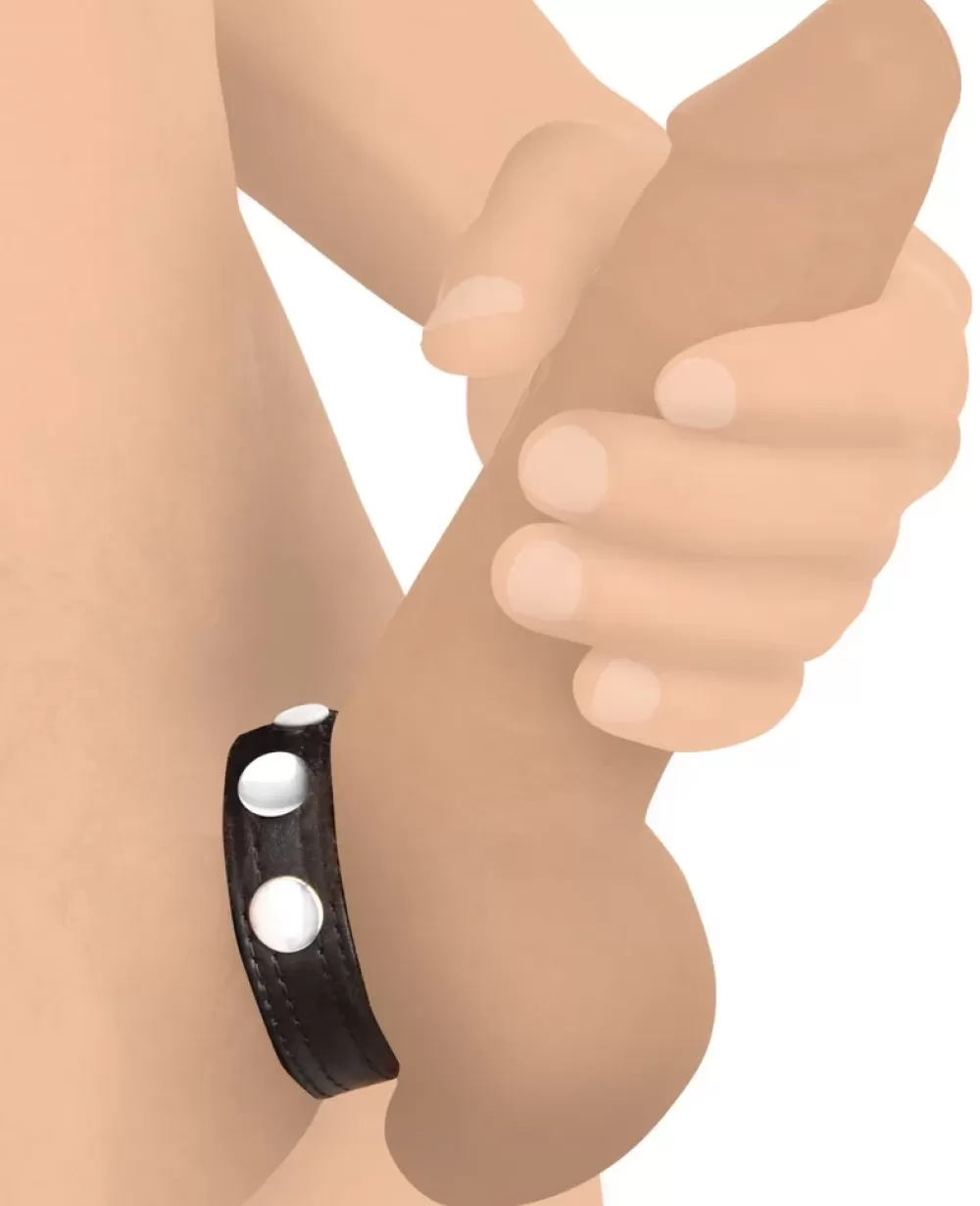 Hot Healthy & Active Leather Speed Snap Cock Ring