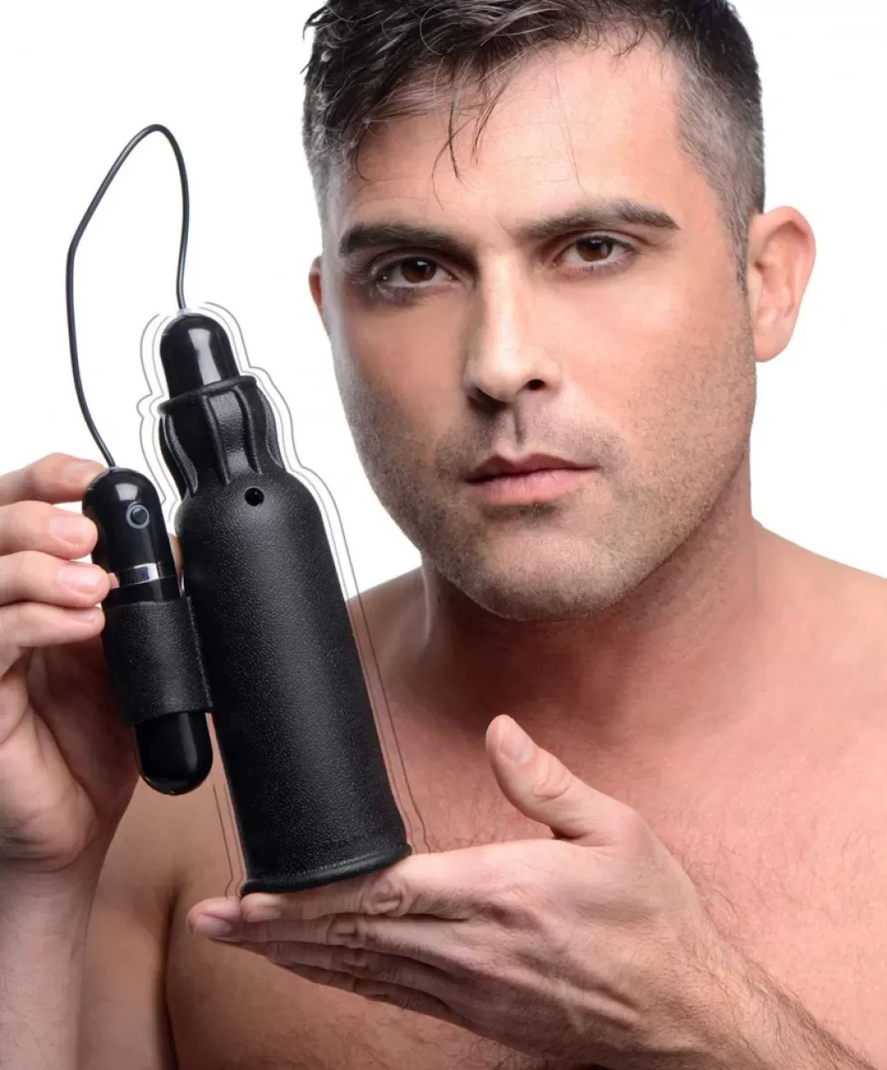 Online Healthy & Active Lightning Stroke Silicone Stroker With Vibrating Bullet