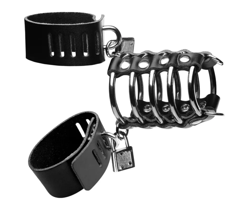 Online Healthy & Active Maximum Submission Gates of Hell Locking Leather and Steel Cage