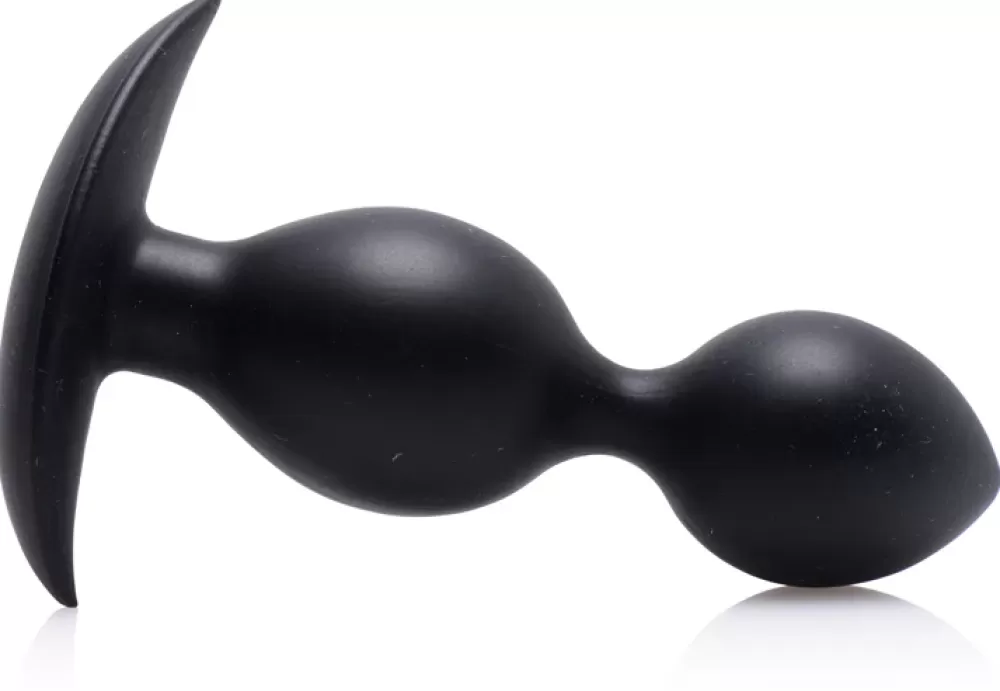 Hot Healthy & Active Orbs Steel Weighted Duotone Silicone Anal Plug