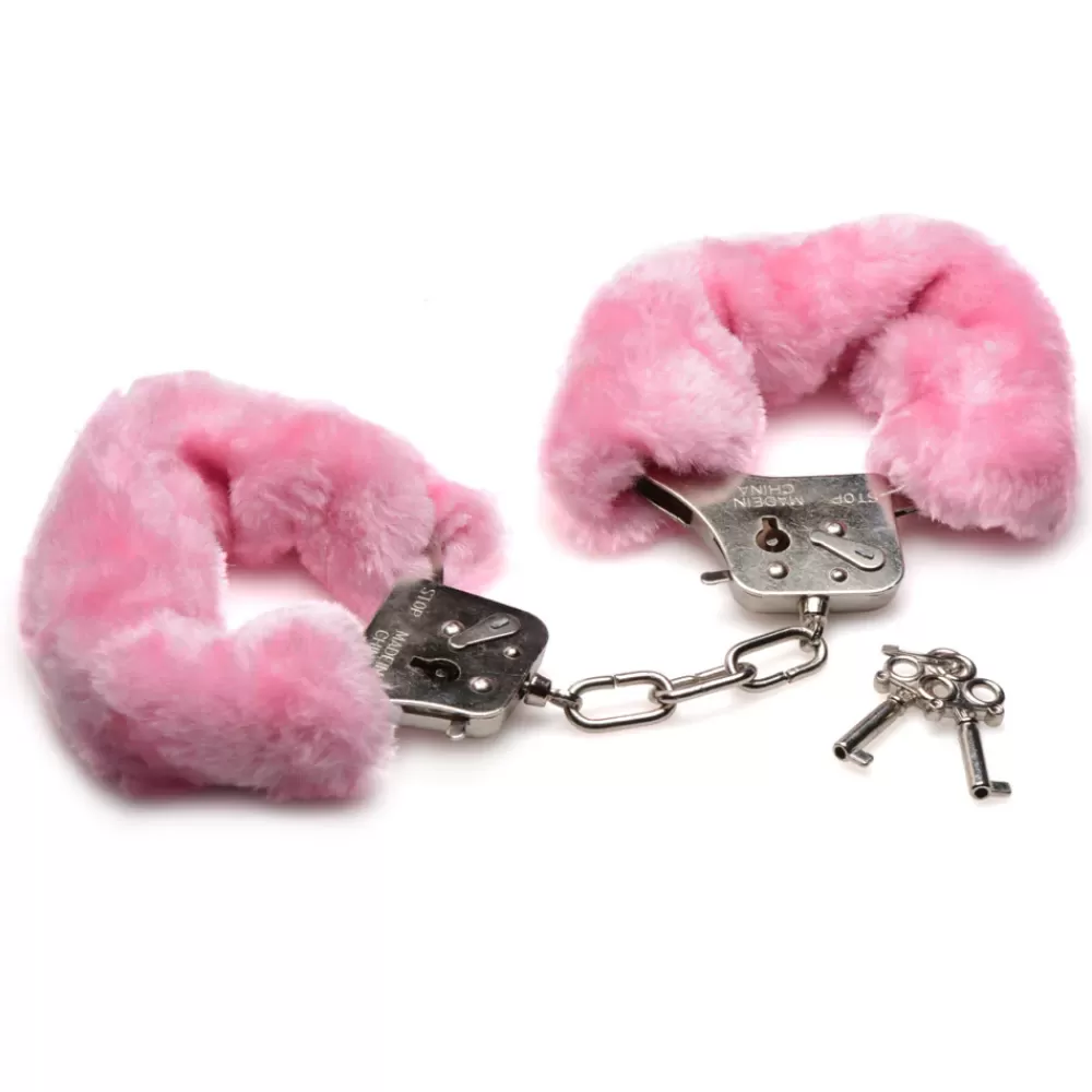 Online Healthy & Active Pink Fur-Lined Bondage Cuffs