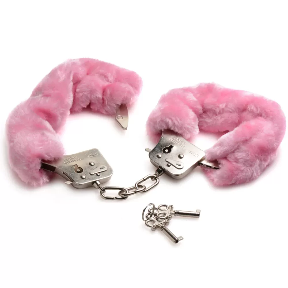 Online Healthy & Active Pink Fur-Lined Bondage Cuffs