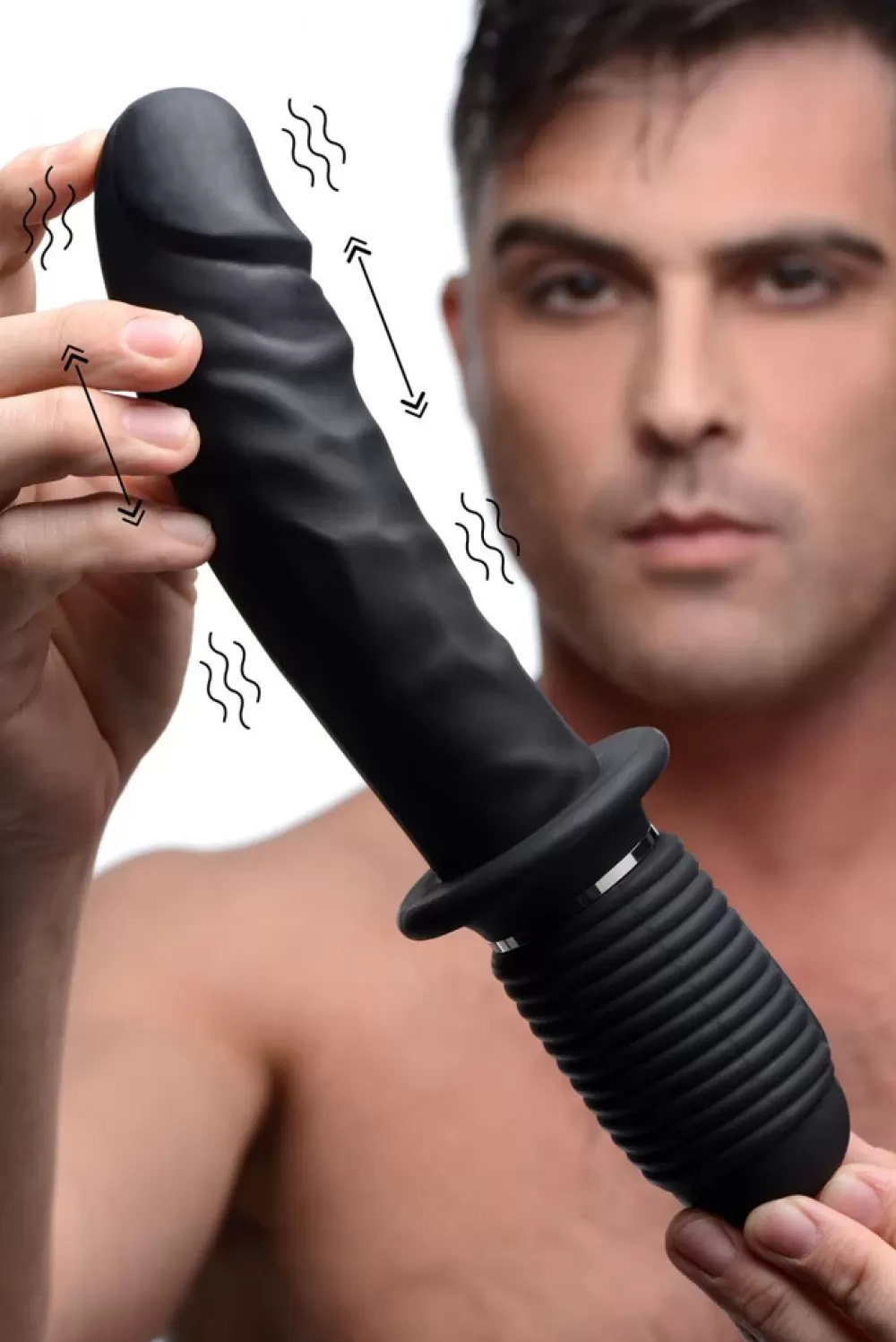 Hot Healthy & Active Power Pounder Vibrating Silicone Auto-Thruster