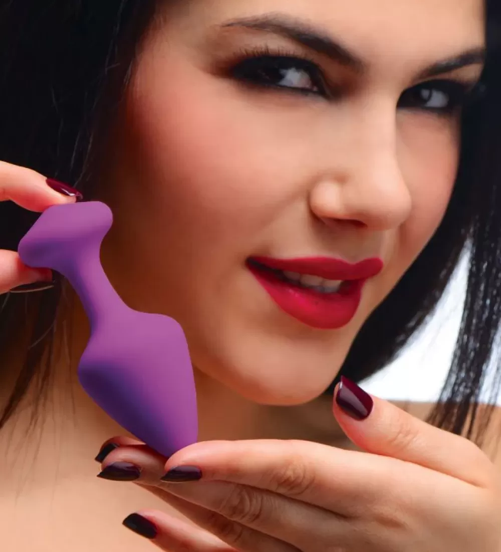 Best Sale Healthy & Active Purple Pleasures 3pc Silicone Anal Plugs