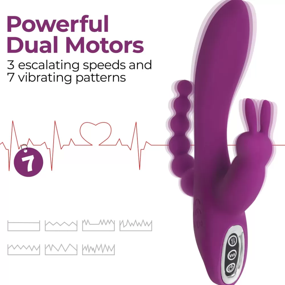 Hot Healthy & Active Quivers 10X Silicone G-spot Rabbit Vibrator