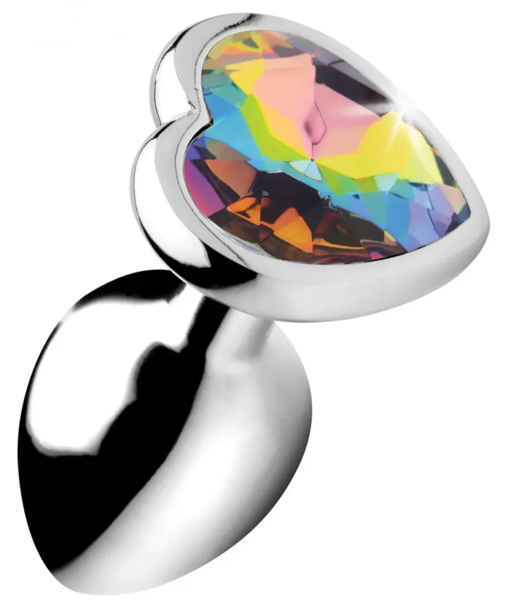Best Healthy & Active Rainbow Prism Heart Anal Plug