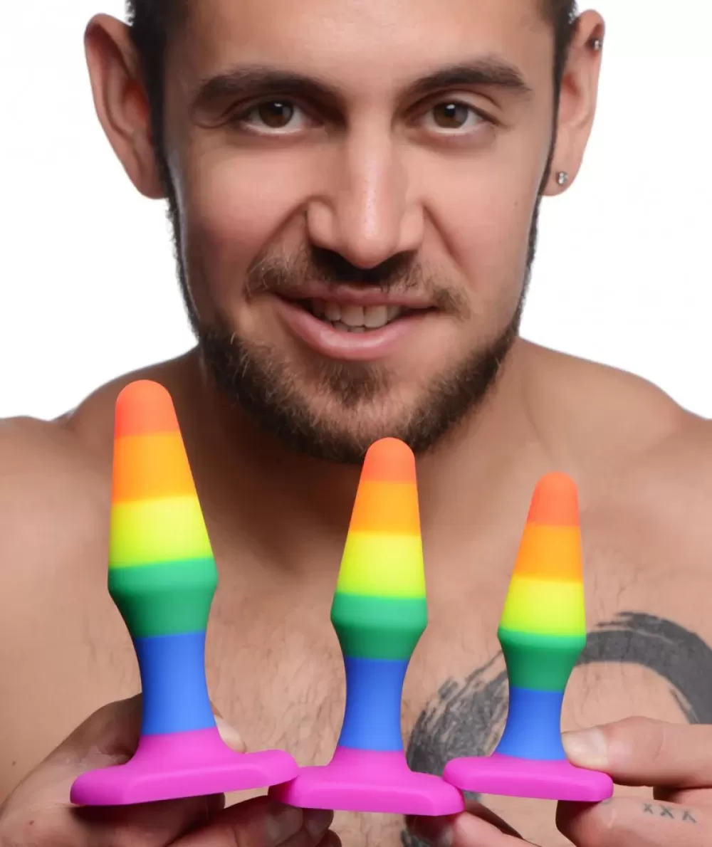 Best Healthy & Active Rainbow Ready Silicone Anal Set