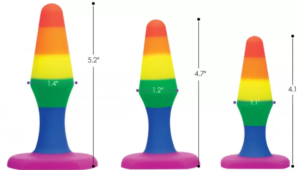 Best Healthy & Active Rainbow Ready Silicone Anal Set