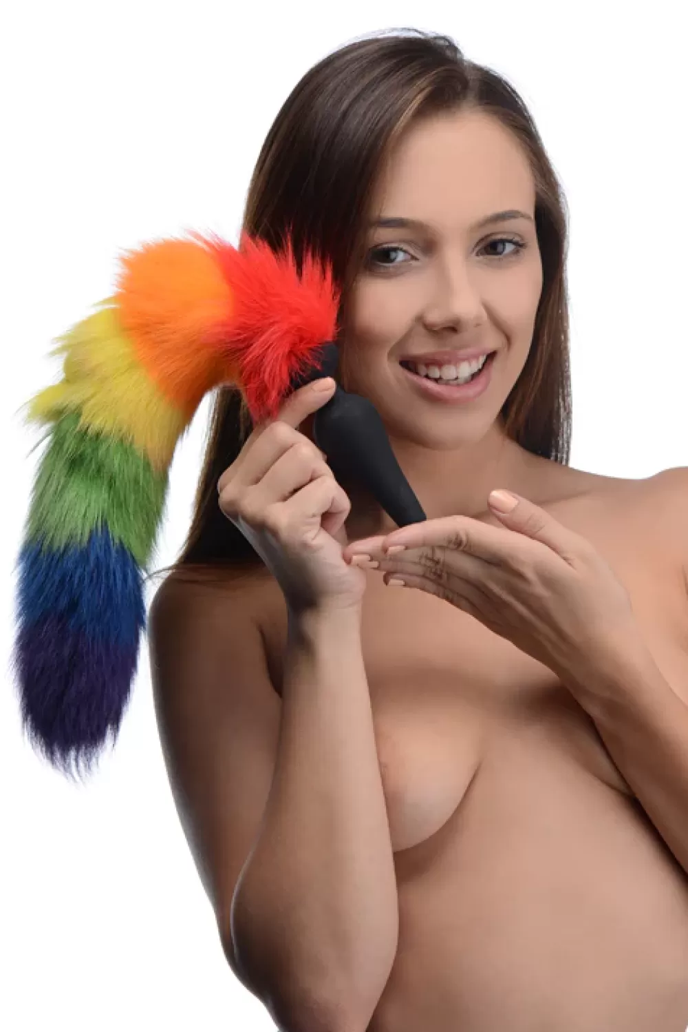Cheap Healthy & Active Rainbow Tail Anal Plug