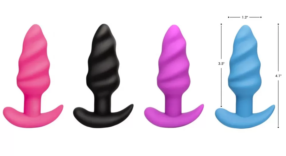 Discount Healthy & Active Remote Control 21X Vibrating Silicone Swirl Butt Plug