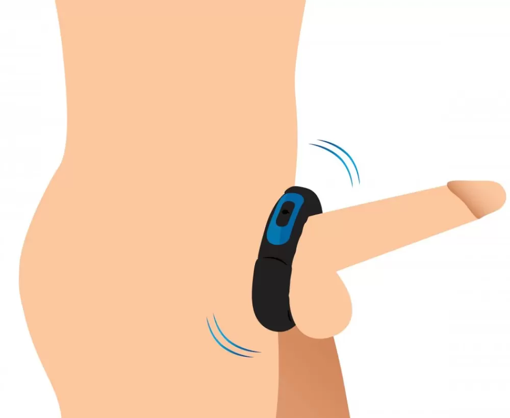 Fashion Healthy & Active Remote Control 7X Silicone Cock Ring
