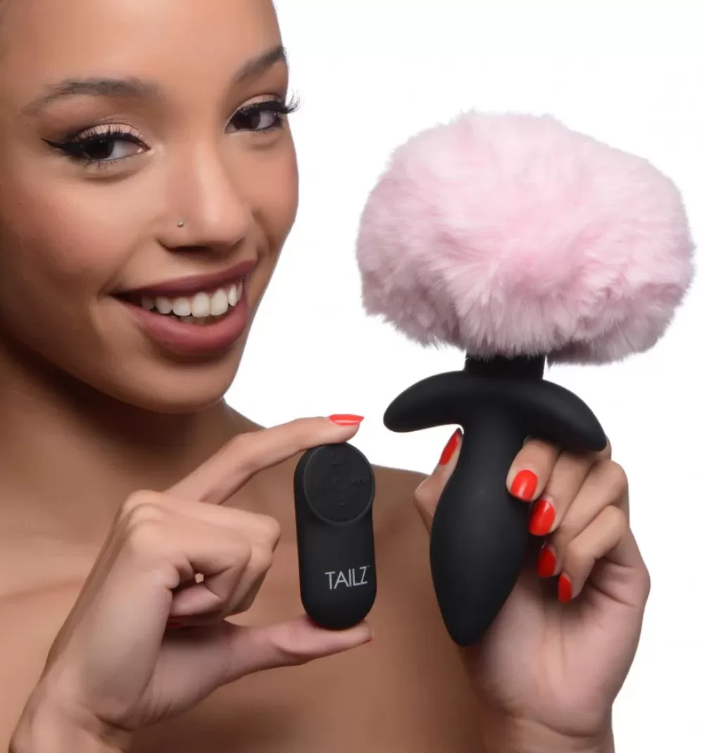 Hot Healthy & Active Remote Control Wagging Bunny Tail Anal Plug