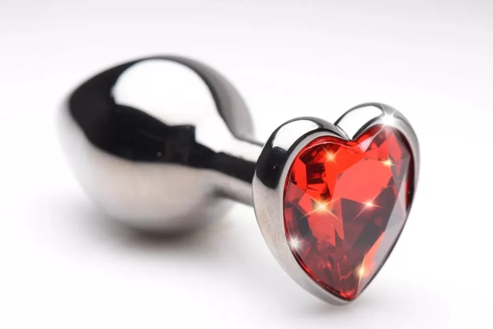 Fashion Healthy & Active Scarlet Heart-Shaped Anal Plug