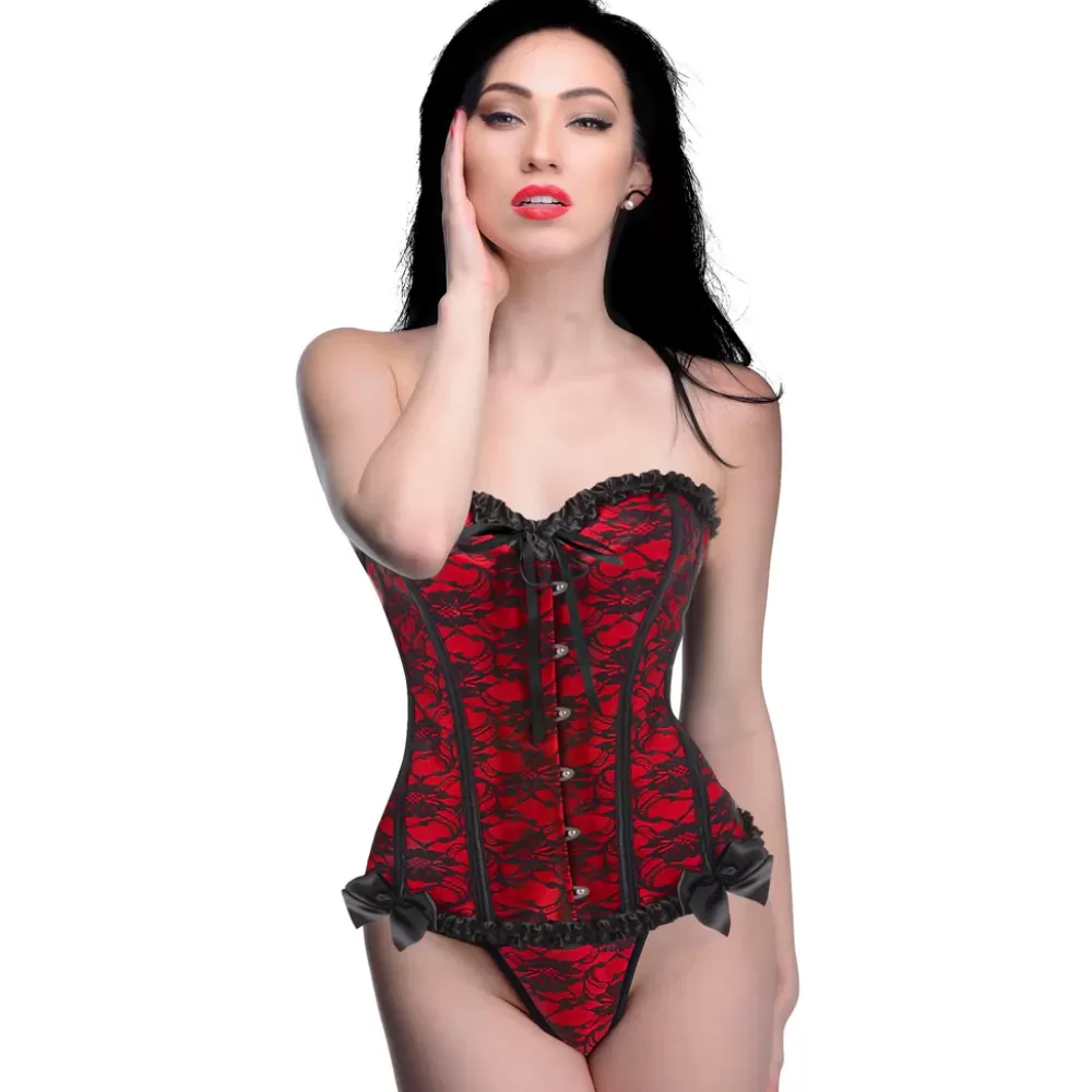 Hot Healthy & Active Scarlet Seduction Lace-up Corset and Thong
