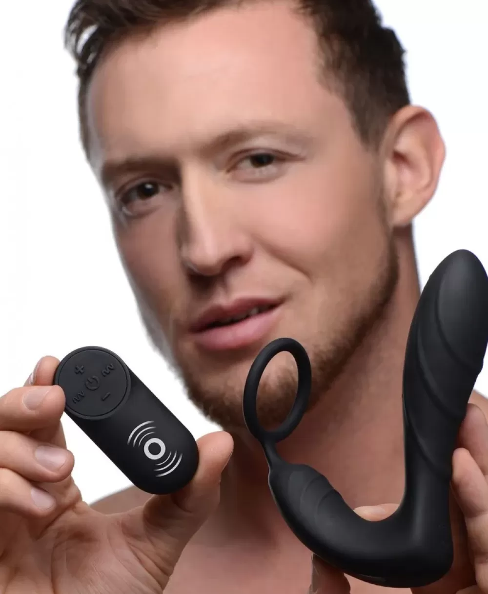 Flash Sale Healthy & Active Silicone Prostate Vibrator and Cock Ring w/Remote Control