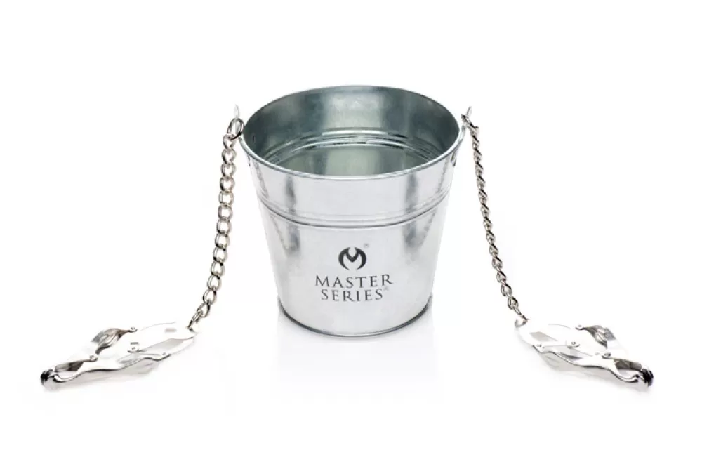 Best Healthy & Active Slave Bucket Labia and Nipple Clamps