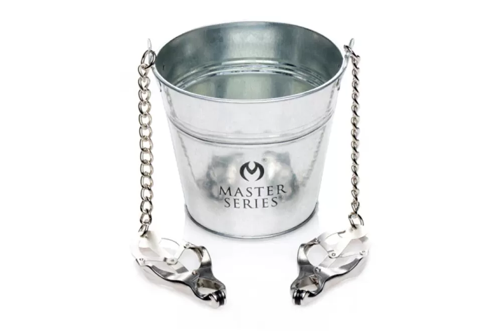 Best Healthy & Active Slave Bucket Labia and Nipple Clamps