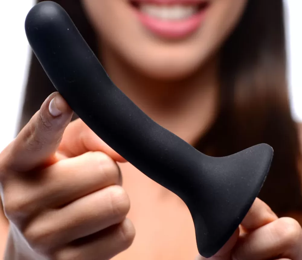 New Healthy & Active Slender Black Silicone Strap-On Dildo