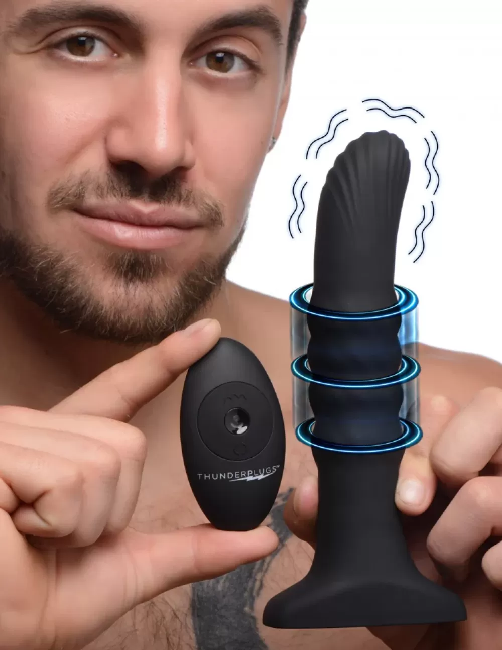 Clearance Healthy & Active Sliding Shaft Silicone Anal Vibrating Plug