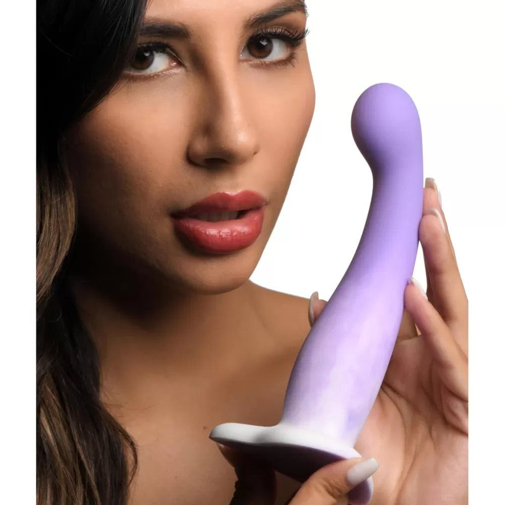Discount Healthy & Active Slim G-Spot Silicone Purple and White Dildo