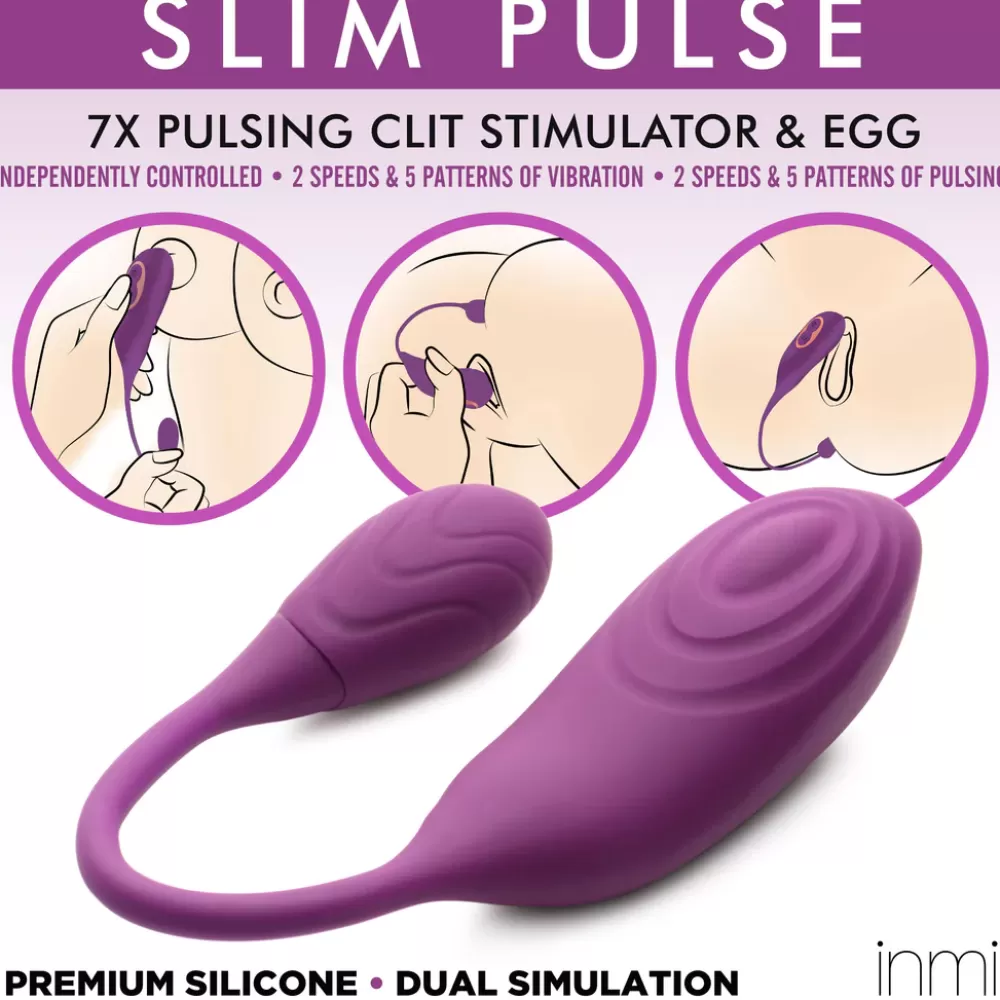 Sale Healthy & Active Slim Pulse 7X Pulsating Silicone Clit Stimulator and Vibrating Egg