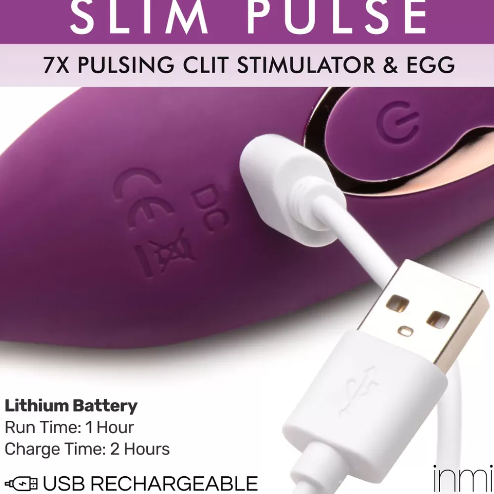 Sale Healthy & Active Slim Pulse 7X Pulsating Silicone Clit Stimulator and Vibrating Egg