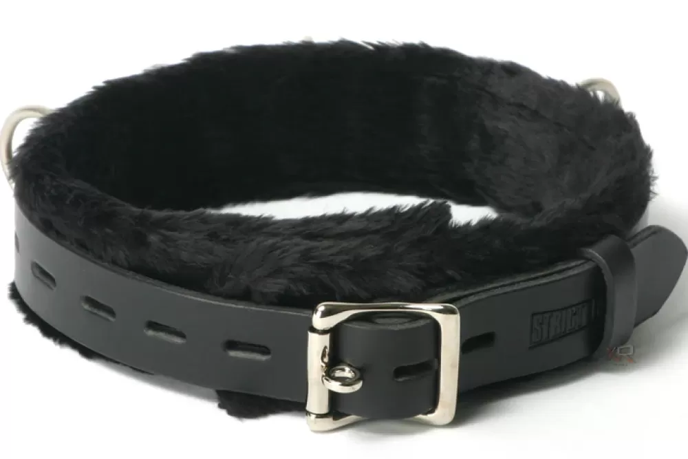 Hot Healthy & Active Strict Leather Fur Lined Collar