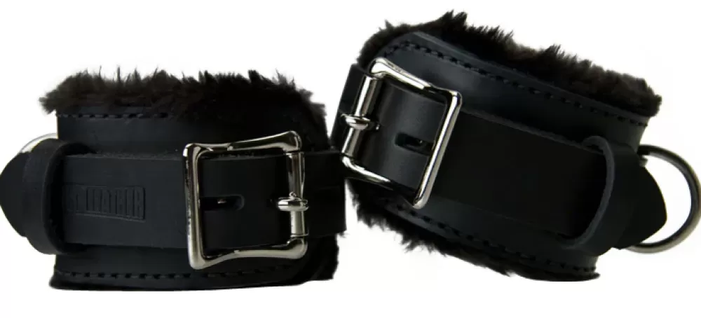 Sale Healthy & Active Strict Leather Premium Fur-Lined Locking Cuffs