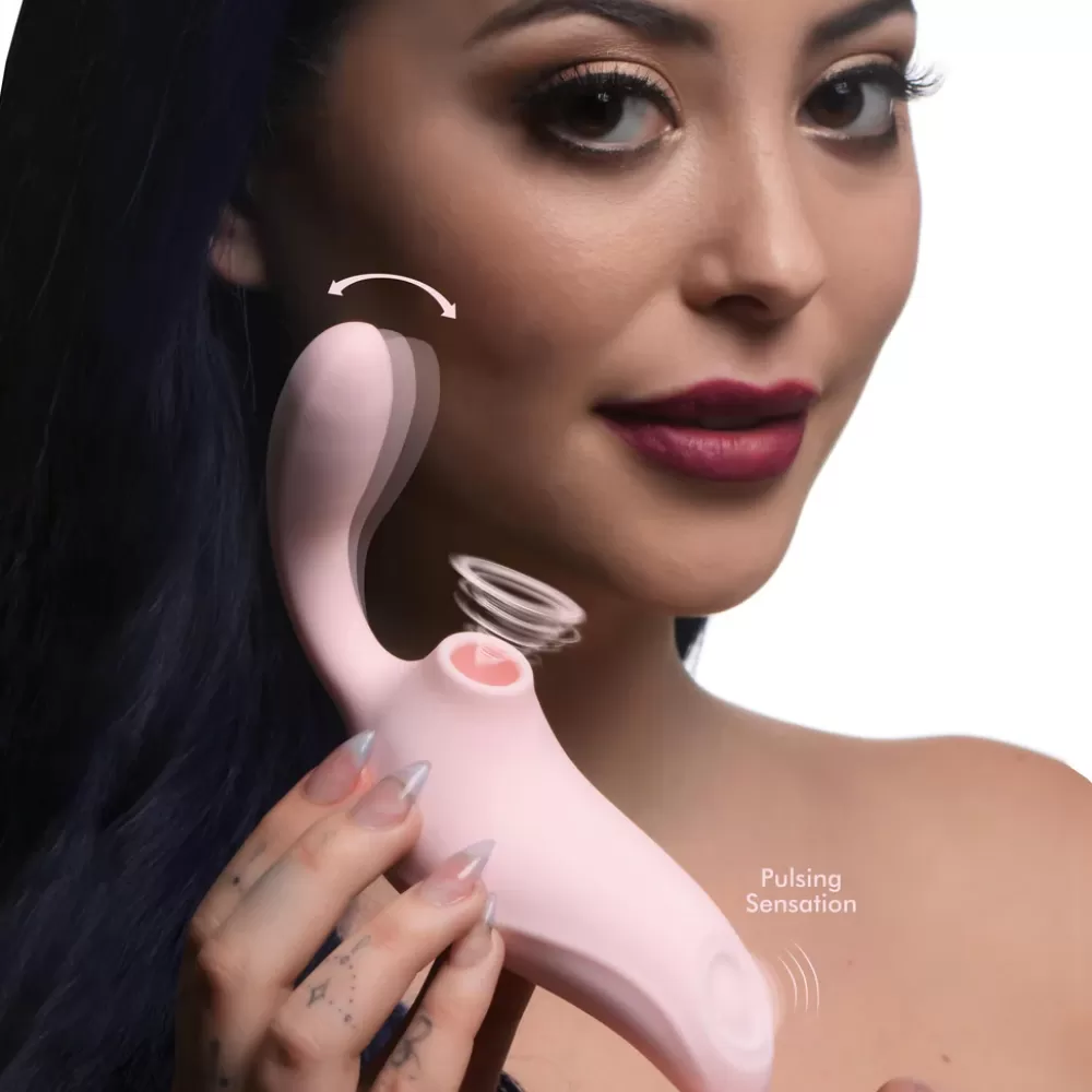 Hot Healthy & Active Sucking & Pulsing Silicone Vibrator