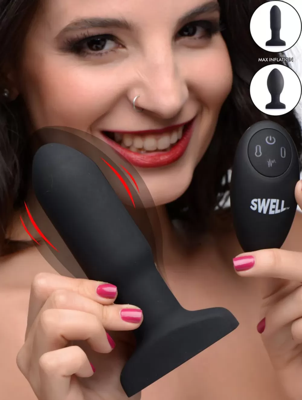 Flash Sale Healthy & Active Swell Missile Inflatable 10X Vibrating Anal Plug