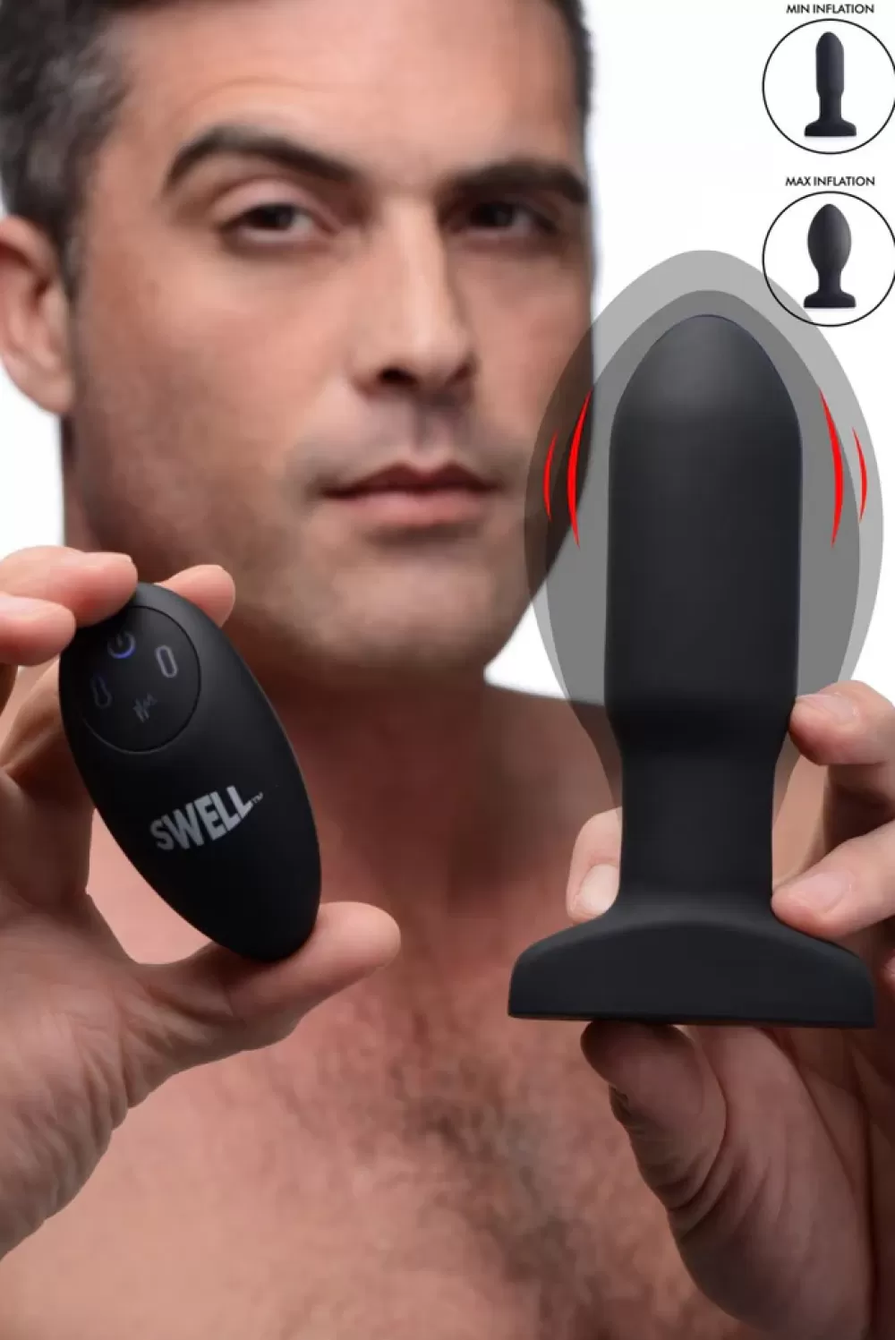 Flash Sale Healthy & Active Swell Missile Inflatable 10X Vibrating Anal Plug