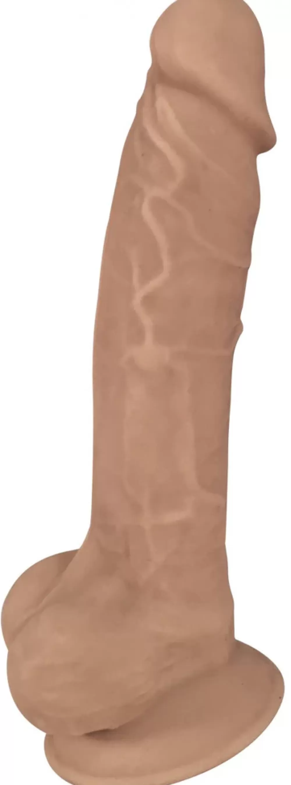 Fashion Healthy & Active Tan Silexpan Hypoallergenic Silicone Dildo with Balls