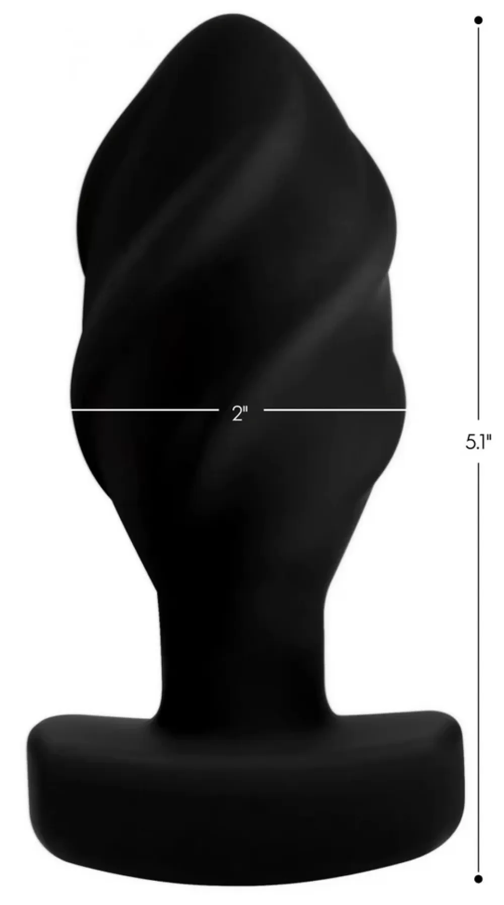 Fashion Healthy & Active The Driller 10X Swirled Silicone Remote Control Vibrating Butt Plug