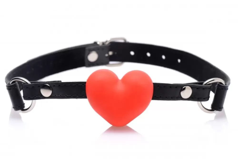 Hot Healthy & Active The Heart Beat Silicone Heart Shaped Mouth Gag