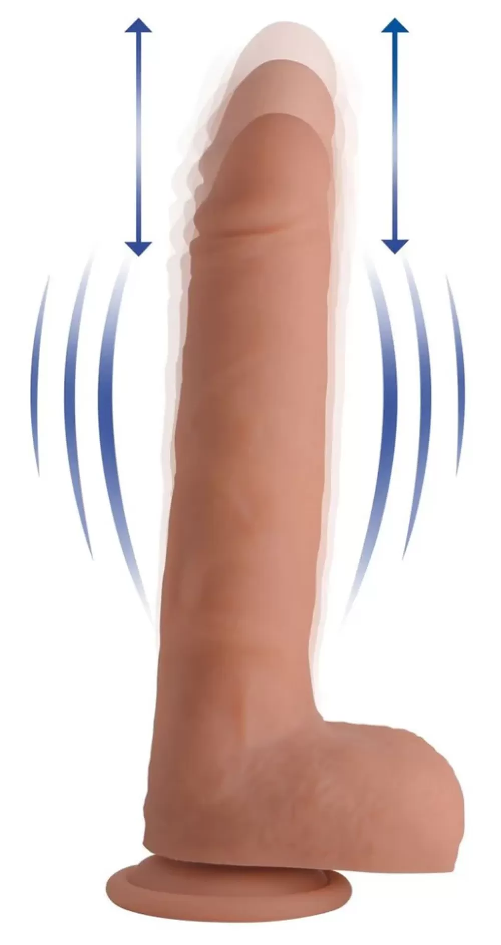 Fashion Healthy & Active Thrusting & Vibrating Remote Control Silicone Dildo