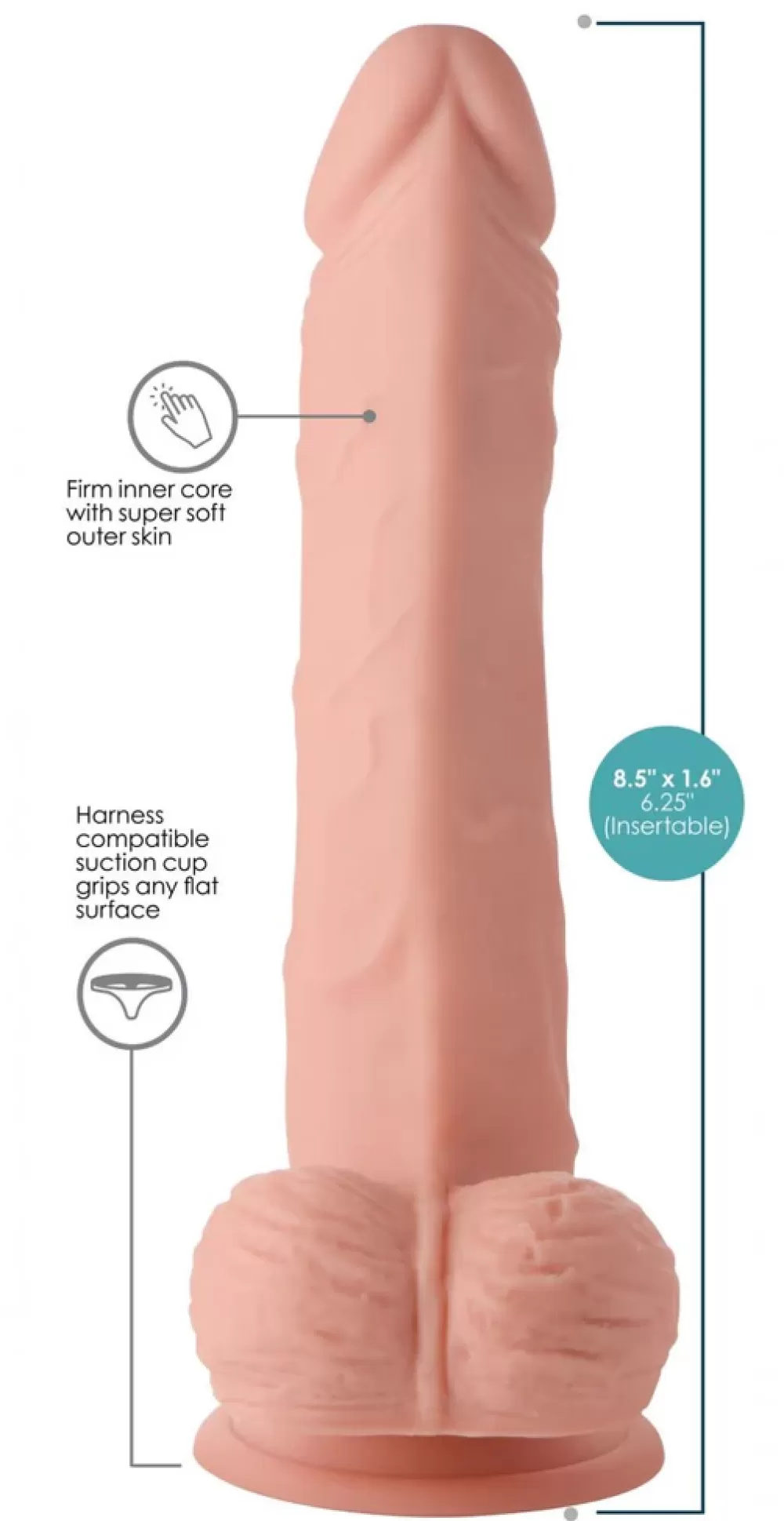 Outlet Healthy & Active Thrusting and Vibrating 8 Inch Dildo