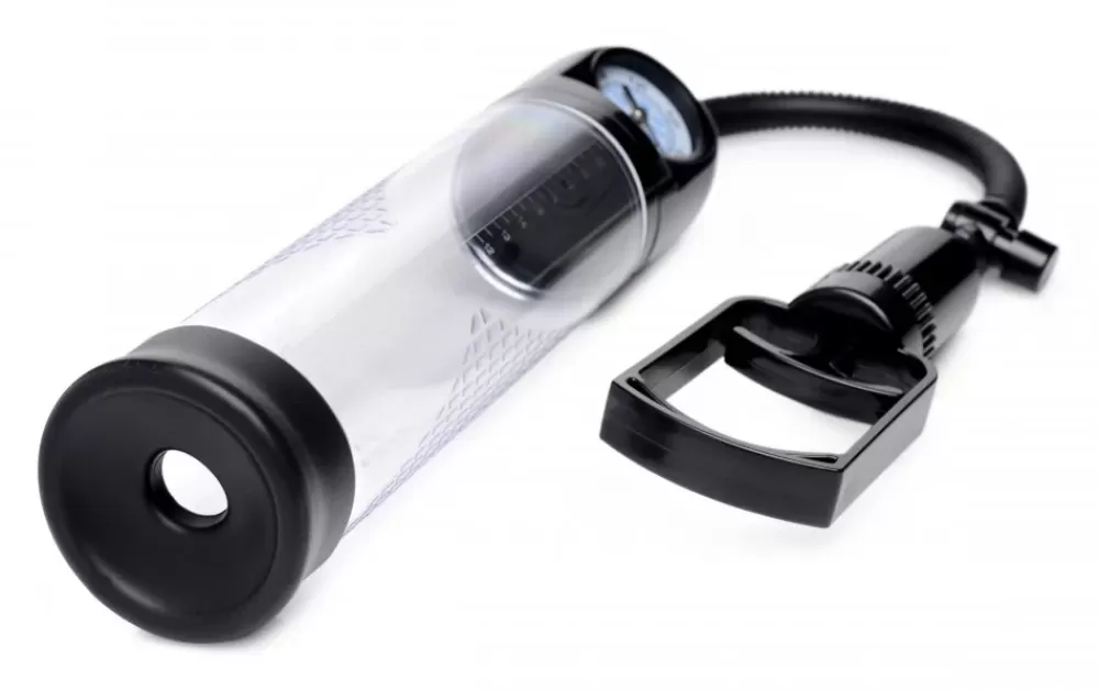 Cheap Healthy & Active Trigger Penis Pump with Built-in Pressure Gauge