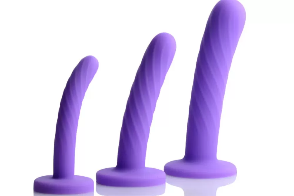 Cheap Healthy & Active Tri-Play 3 Piece Silicone Dildo Set
