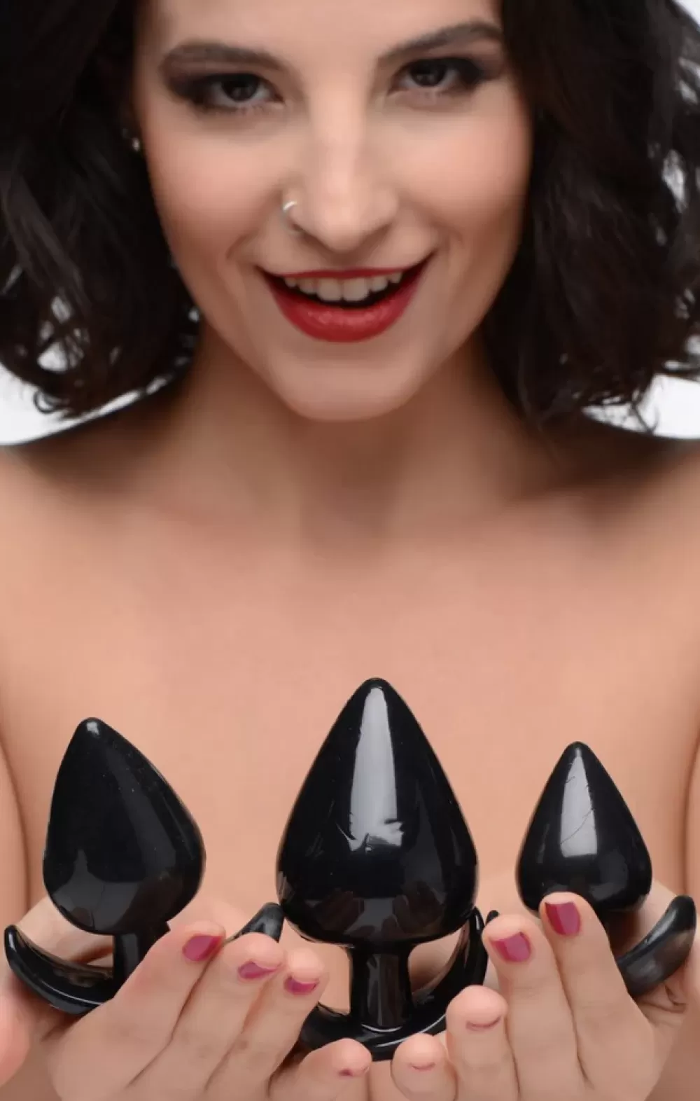 New Healthy & Active Triple Spades 3 Piece Anal Plug Set